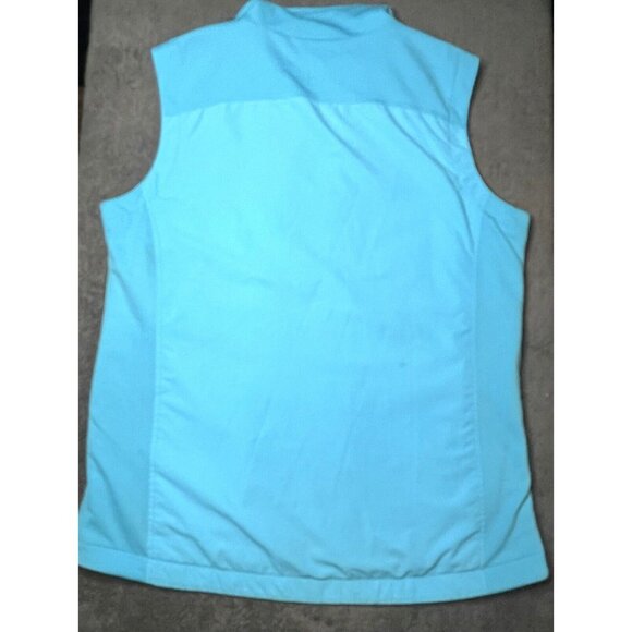 Kate Lord Womens Large Turquoise Blue S/L Lined Vest Full Zip -Zip Pockets SOFT - Picture 3 of 3
